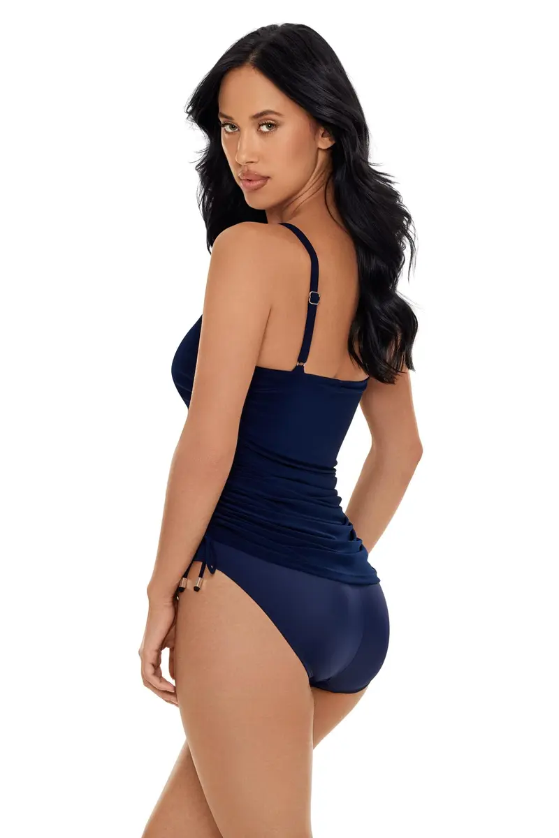 MagicSuit Chromatique Ella Underwire One Piece Swimdress, Navy, 8 | Slimming & Versatile Design - view 2