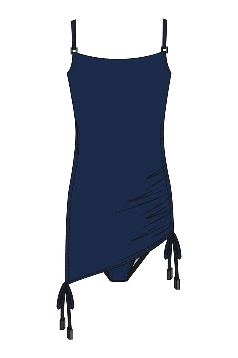MagicSuit Chromatique Ella Underwire One Piece Swimdress, Navy, 8 | Slimming & Versatile Design - view 4