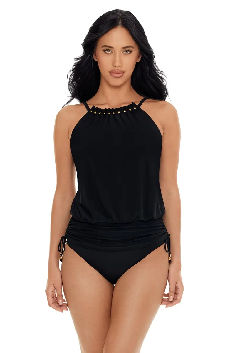 MagicSuit Boba Babs Tankini Top Separate, Black, 16 | Adjustable Support & Versatile Style - main product image
