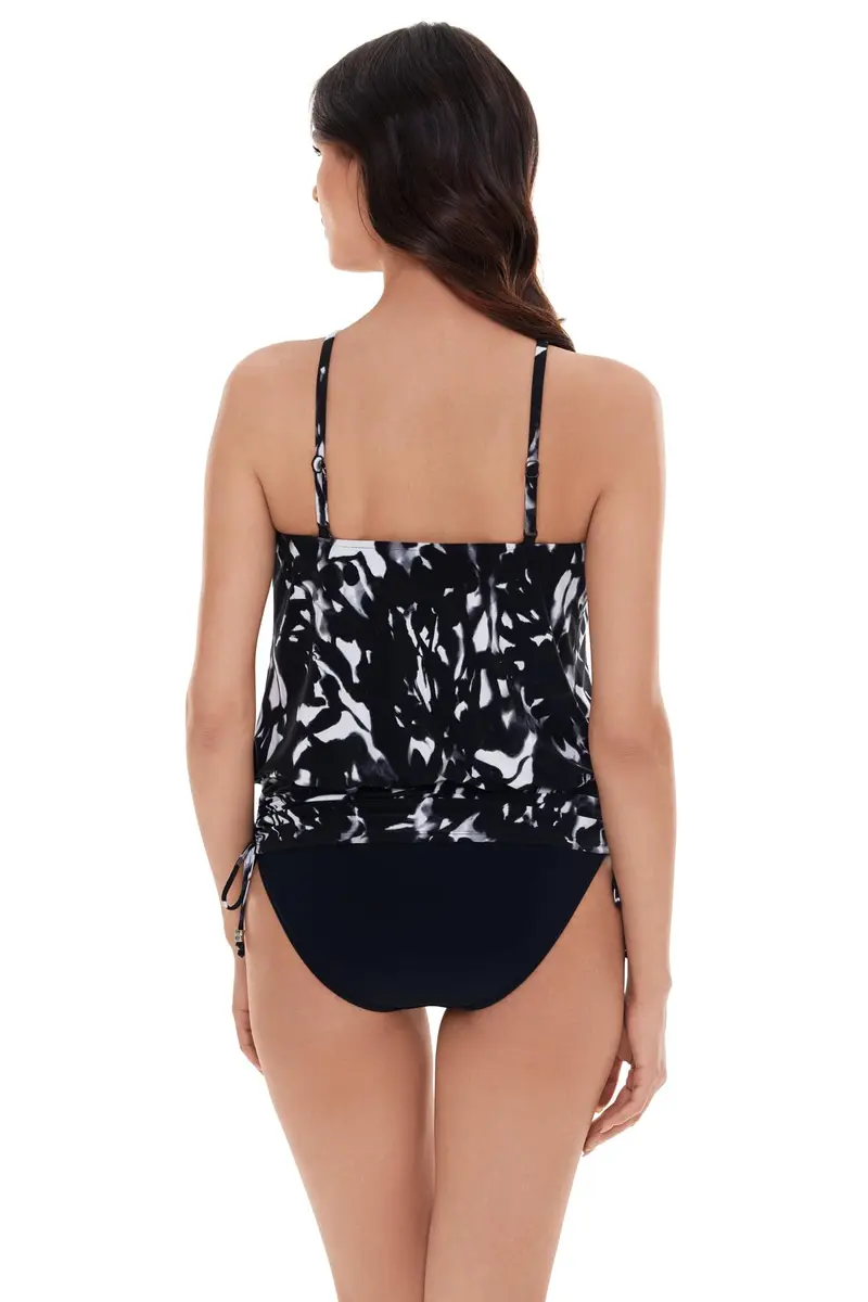 MagicSuit Dream State Babs Tankini Top Separate, Black/Multi, 10 | Supportive, Adjustable & Versatile Swimwear - view 3