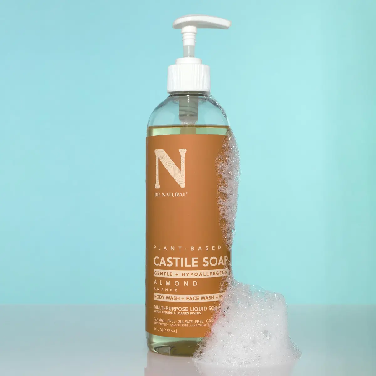 Dr. Natural Castile Liquid Soap - Multi-Use Body Wash, Shampoo & Face Wash | Hydrating & Plant-Based (70-120 chars) - view 8