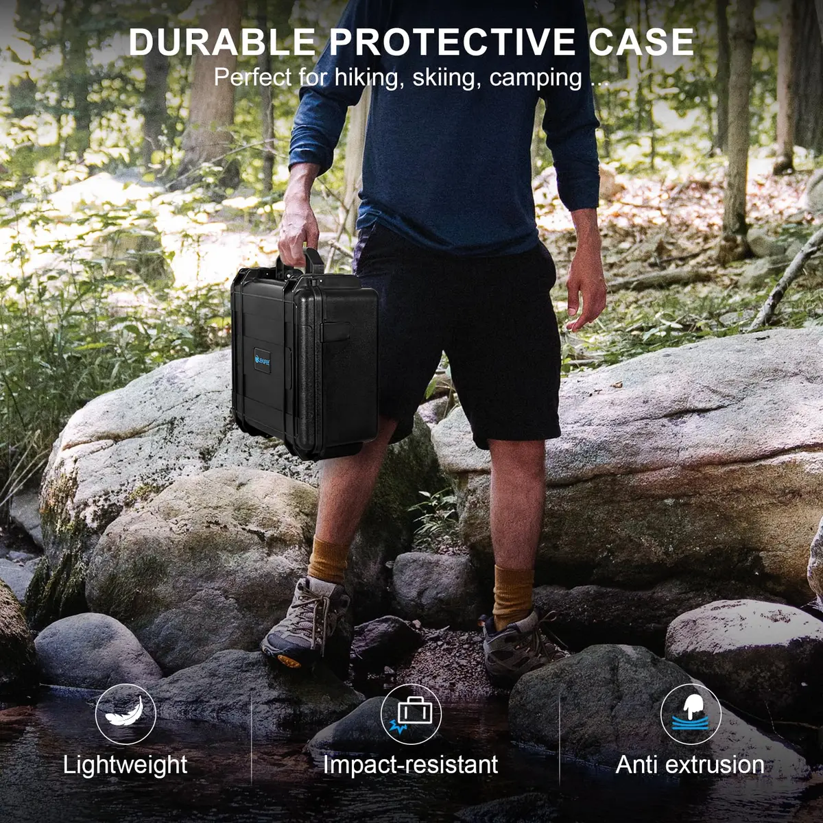 Lekufee Waterproof Hard Carrying Case for DJI Mini 4 Pro Drone & Accessories | Custom EVA Foam, 1.9kg - view 8