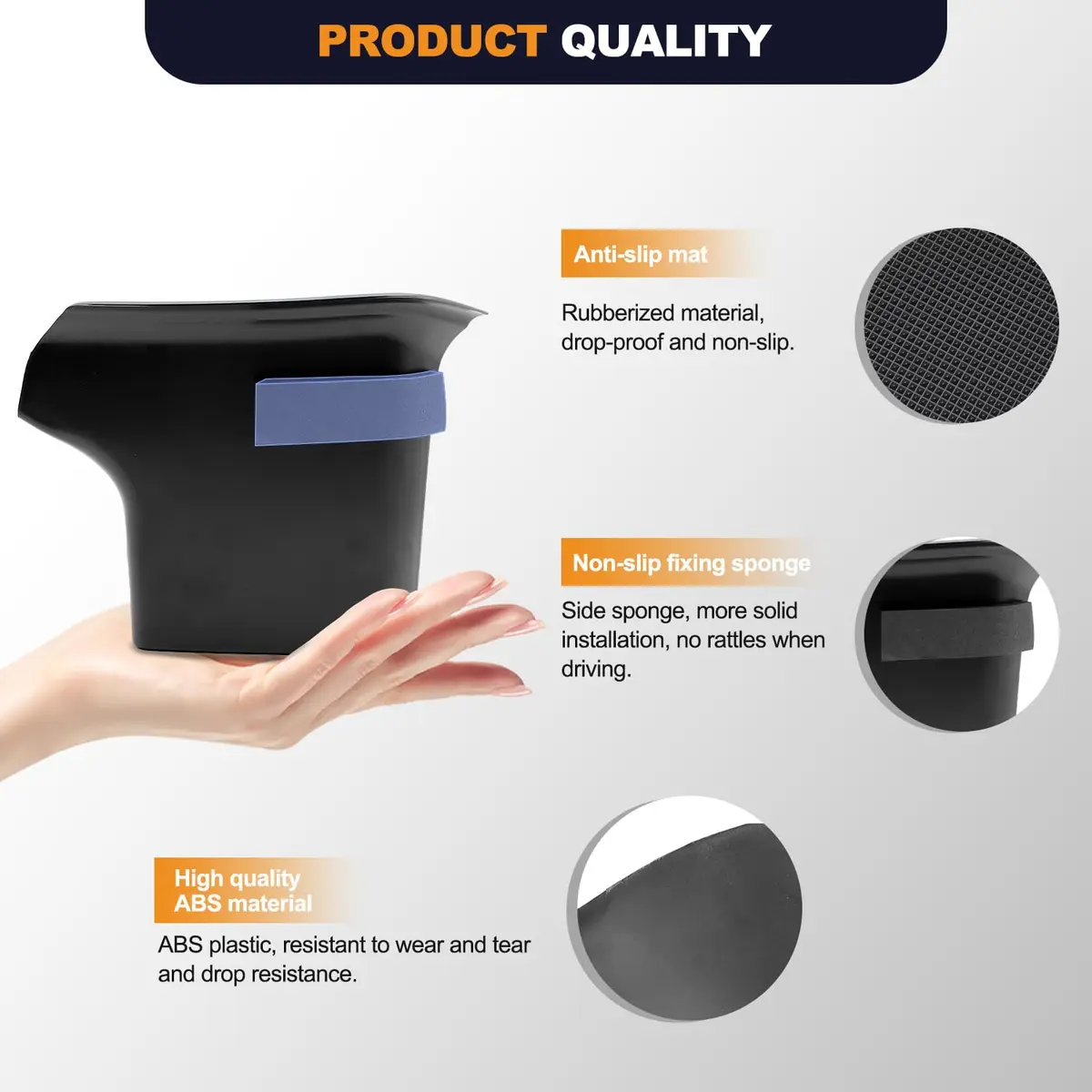 kenddeel Compatible with Mercedes Benz GLE 350 450 & GLS 450 54 2020-2023 Front Row Door Organizer Tray, 2Pcs Side Door Handle Pocket Armrest Storage Box Phone Glove Container - view 2