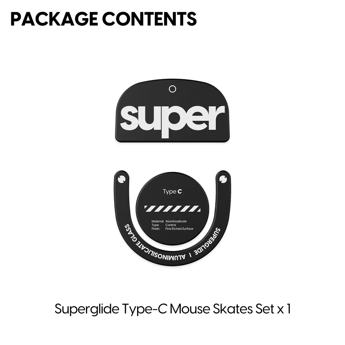 Pulsar Gaming Gears Superglide Type-C Skates for GPro X Superlight 2, Black | Micro-Texture Speed Control & Durability - view 4