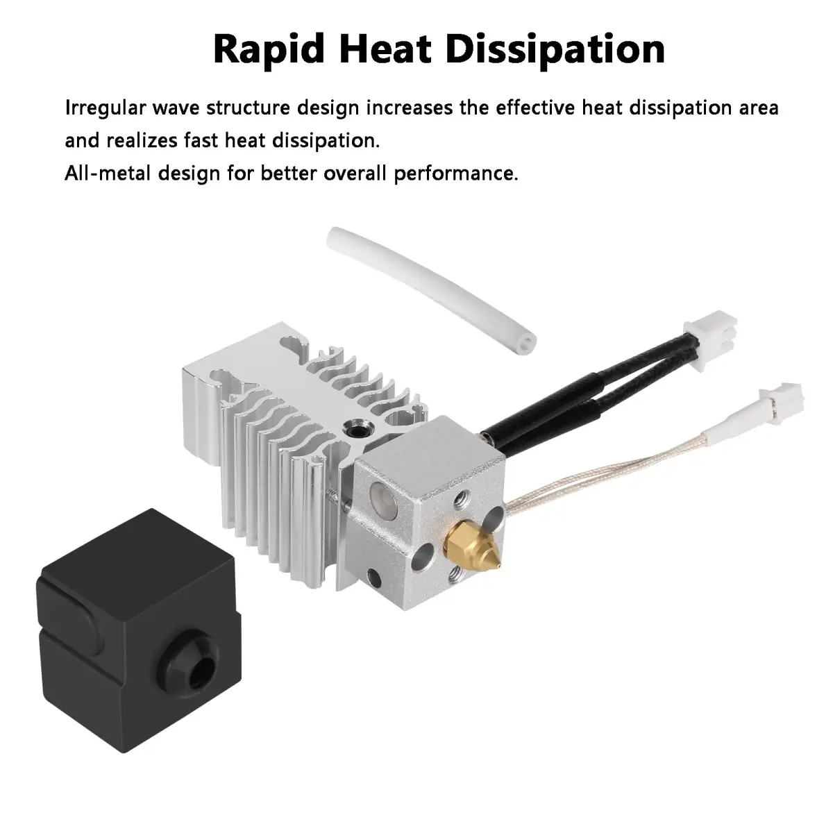 Creality Ender 3 V3 SE Hotend Kit 250mm/s High-Speed Assembled Extruder with Silicone Sock & Bowden Tube | 260℃ High-Temp Copper Alloy Nozzle - view 5