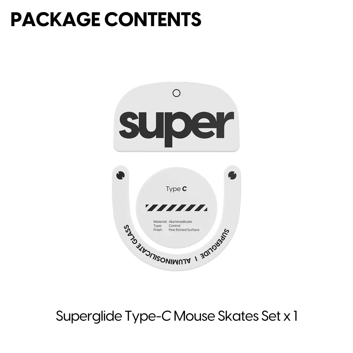 Pulsar Gaming Gears Superglide Type-C Skates for GPro X Superlight 2, White | Speed & Control for Gaming (115 chars) - view 4