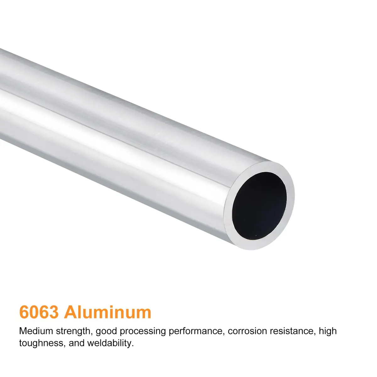 uxcell Aluminum Round Tube 40mm OD 34mm ID 400mm Length | Corrosion-Resistant Structural Pipe - view 3