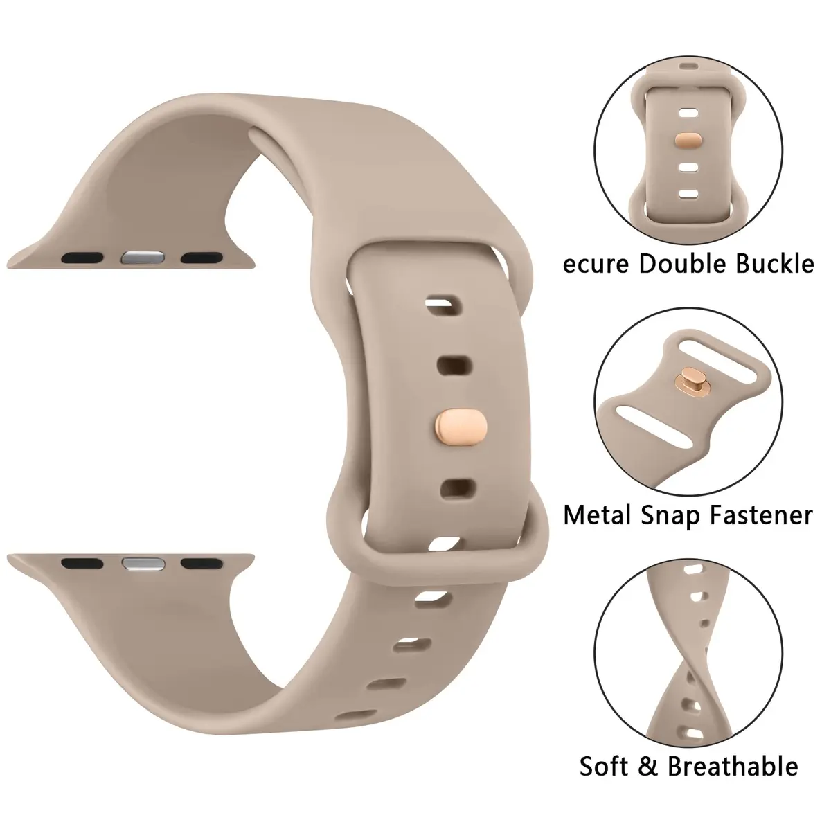 Mugust Sport Silicone Watch Band 38mm/40mm/41mm | Waterproof, Skin-Friendly, Durable - view 2