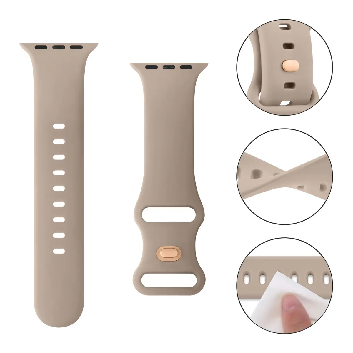 Mugust Sport Silicone Watch Band 38mm/40mm/41mm | Waterproof, Skin-Friendly, Durable - view 3
