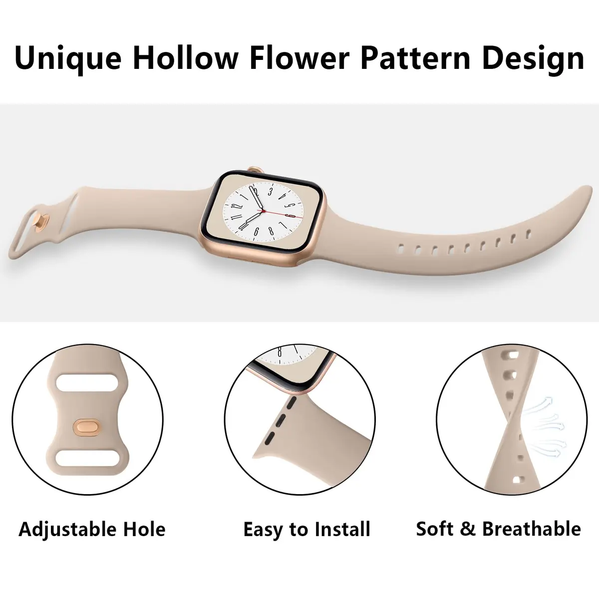 Mugust Sport Silicone Watch Band 38mm/40mm/41mm | Waterproof, Skin-Friendly, Durable - view 4