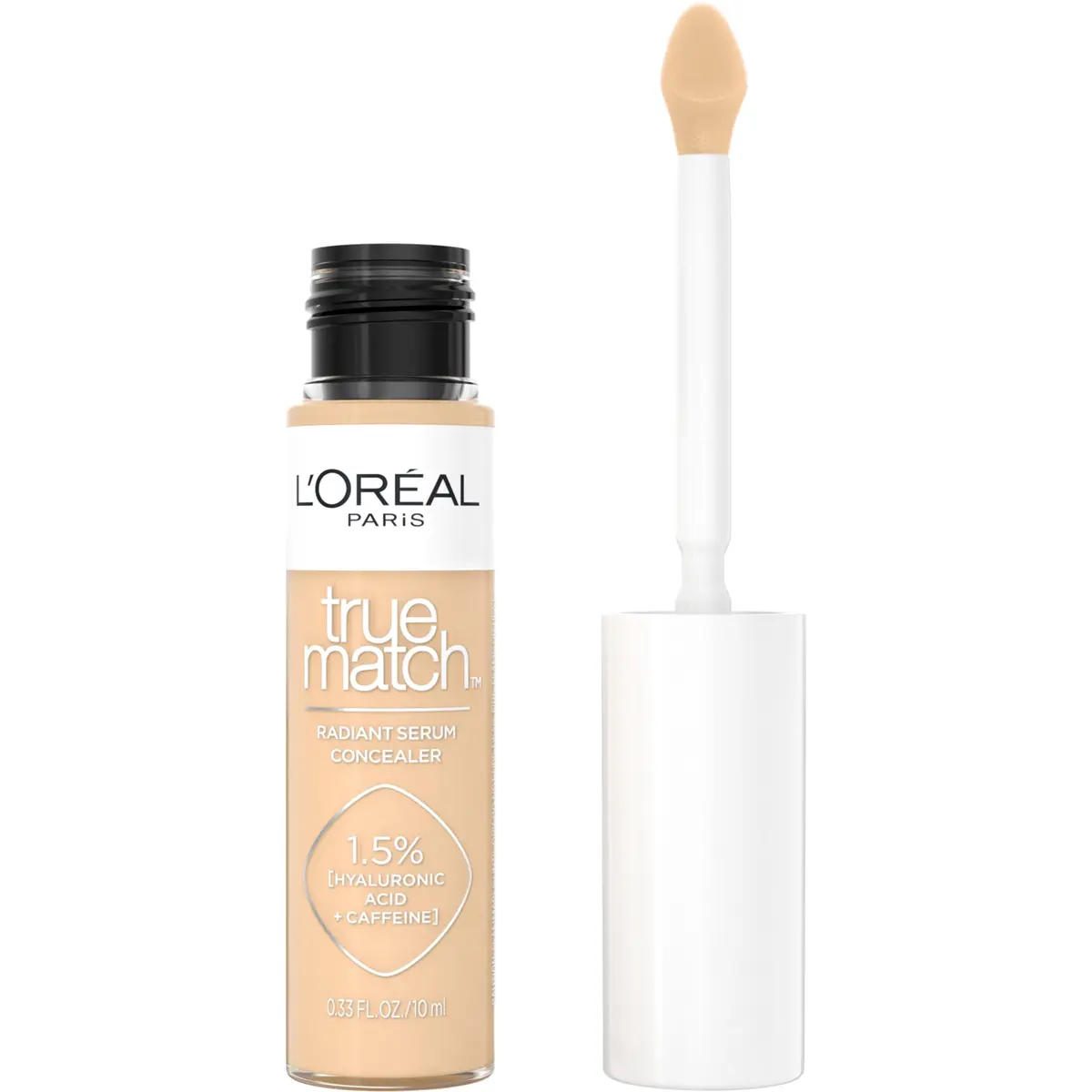 L'Oreal Paris True Match Radiant Serum Concealer W4 0.33 Fl Oz | Brightening Hydrating Under Eye - main product image