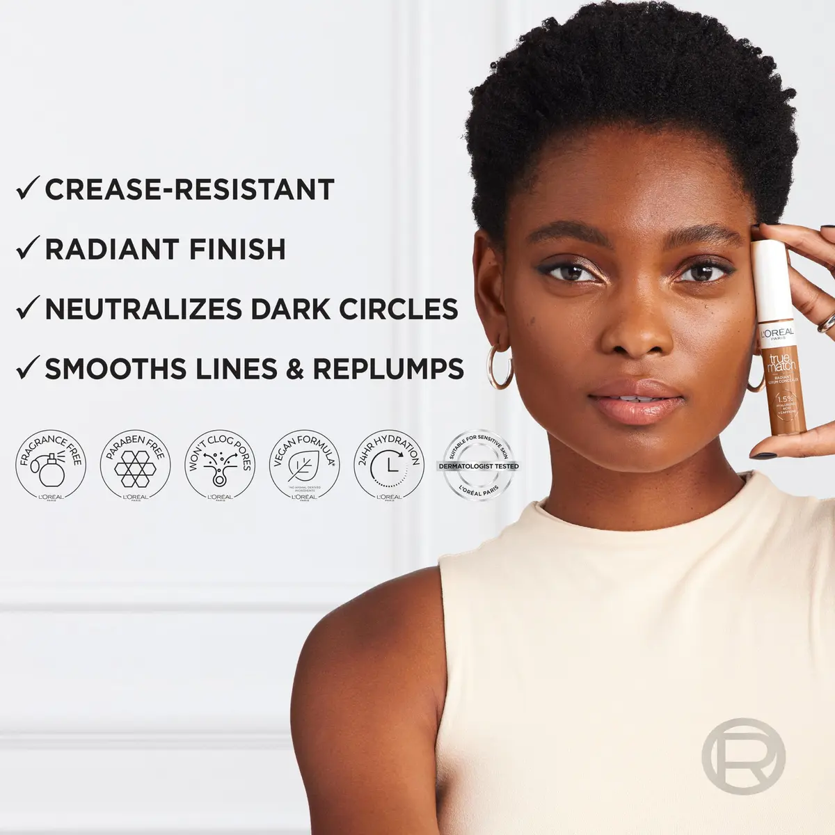L'Oreal Paris True Match Radiant Serum Concealer W4 0.33 Fl Oz | Brightening Hydrating Under Eye - view 6