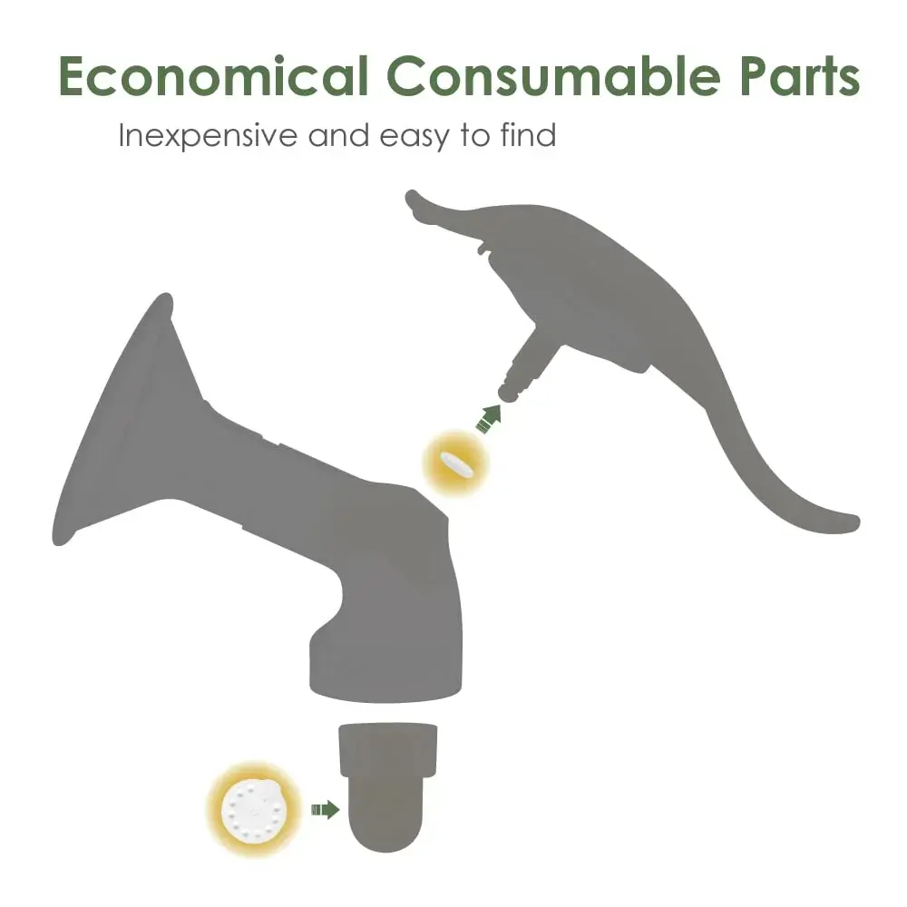 Maymom 8 O-Rings 4 Membranes for Medela Harmony Manual Breast Pump | BPA-Free Silicone Parts - view 2