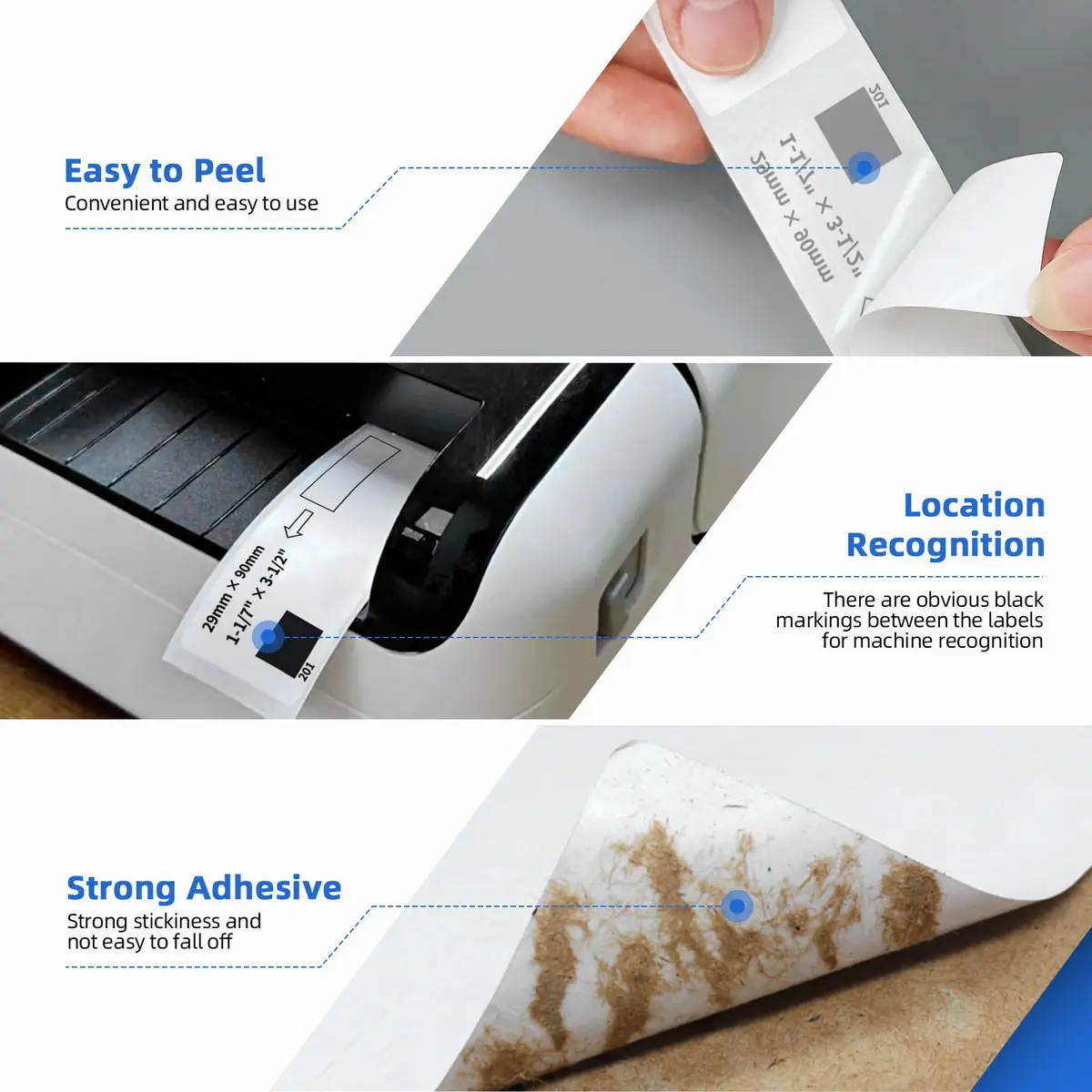 Printholic Address Labels Compatible Brother DK-1201 12 Rolls | Smudge-Free, Tightly Adhesive (1.1" x 3.5") - view 5