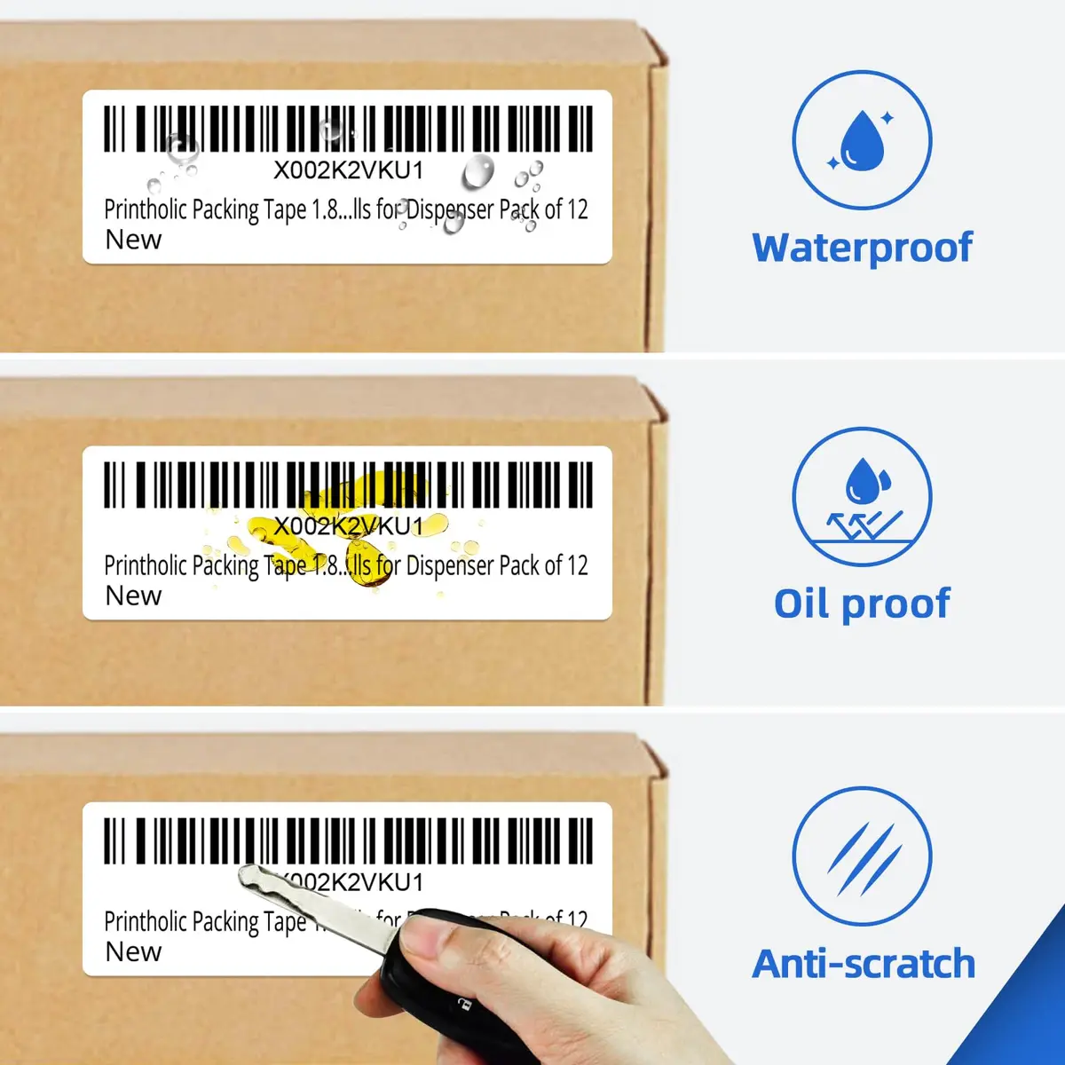 Printholic Address Labels Compatible Brother DK-1201 12 Rolls | Smudge-Free, Tightly Adhesive (1.1" x 3.5") - view 6