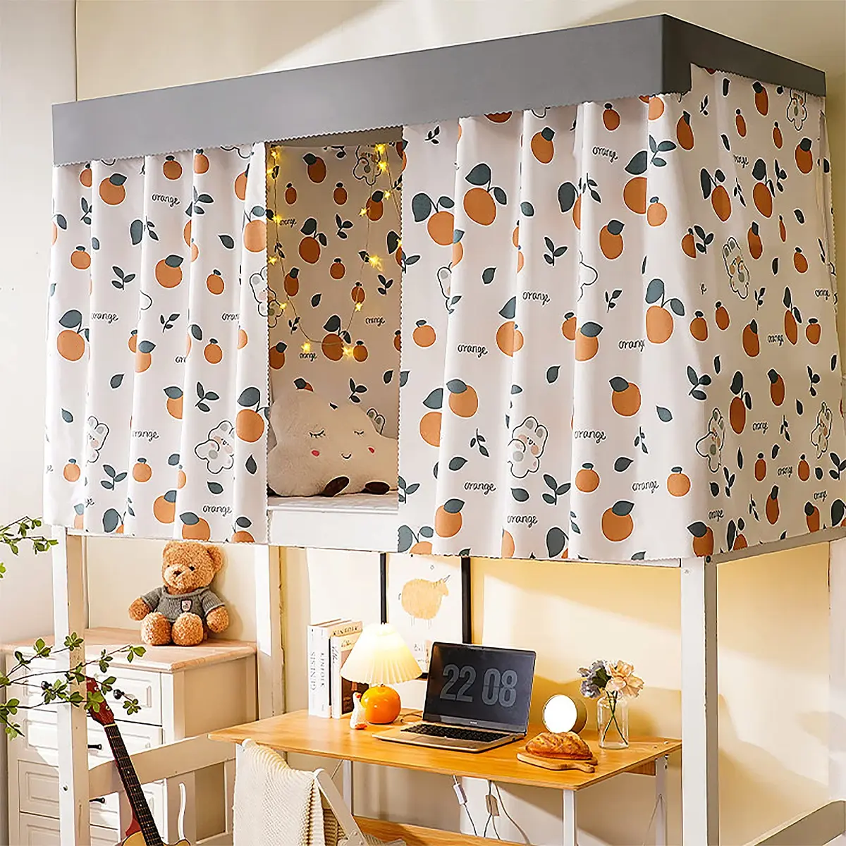 TINAYAU Black Bed Curtain 2.0m x 1.15/1.35m | Breathable, Lightproof Privacy - view 4