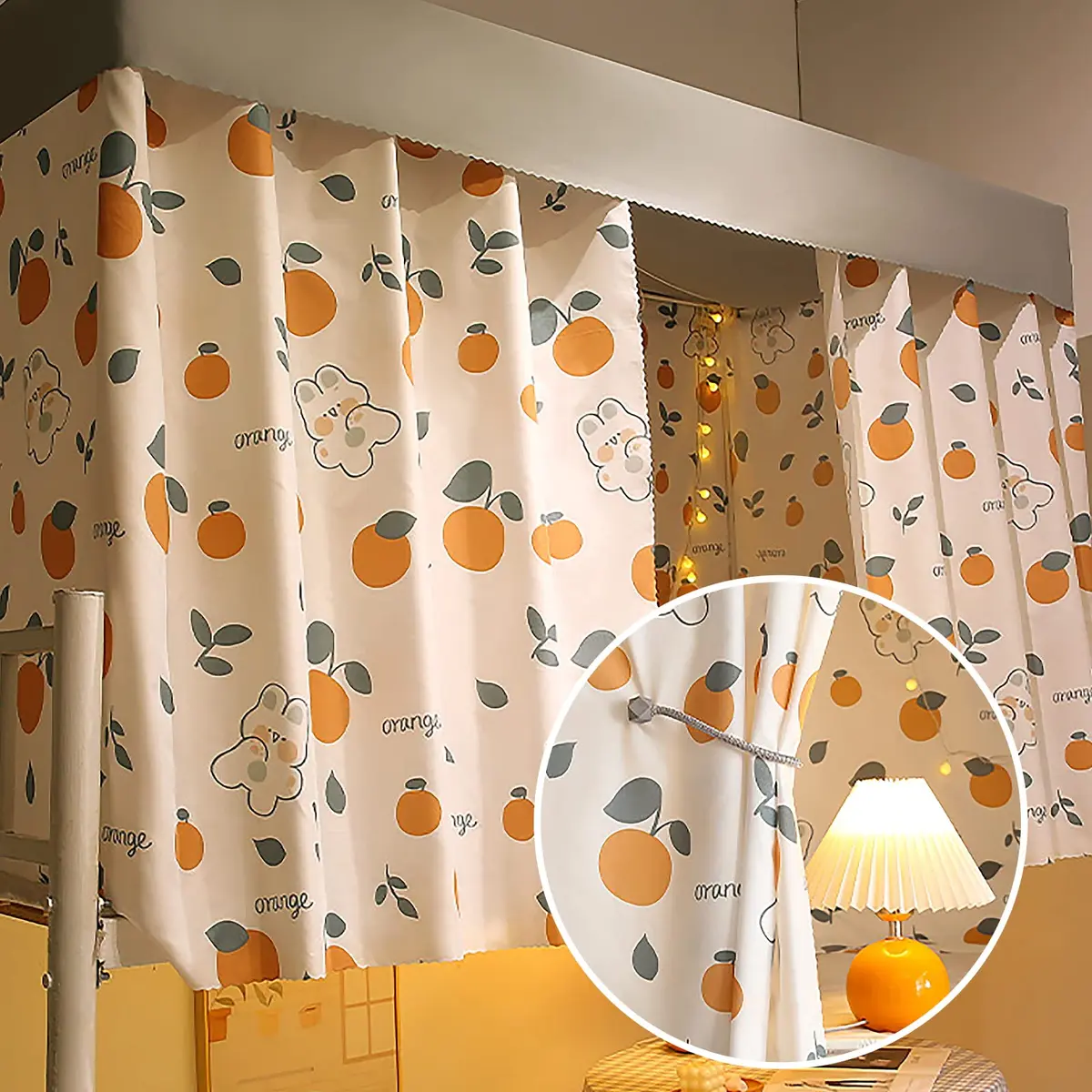 TINAYAU Black Bed Curtain 2.0m x 1.15/1.35m | Breathable, Lightproof Privacy - view 5