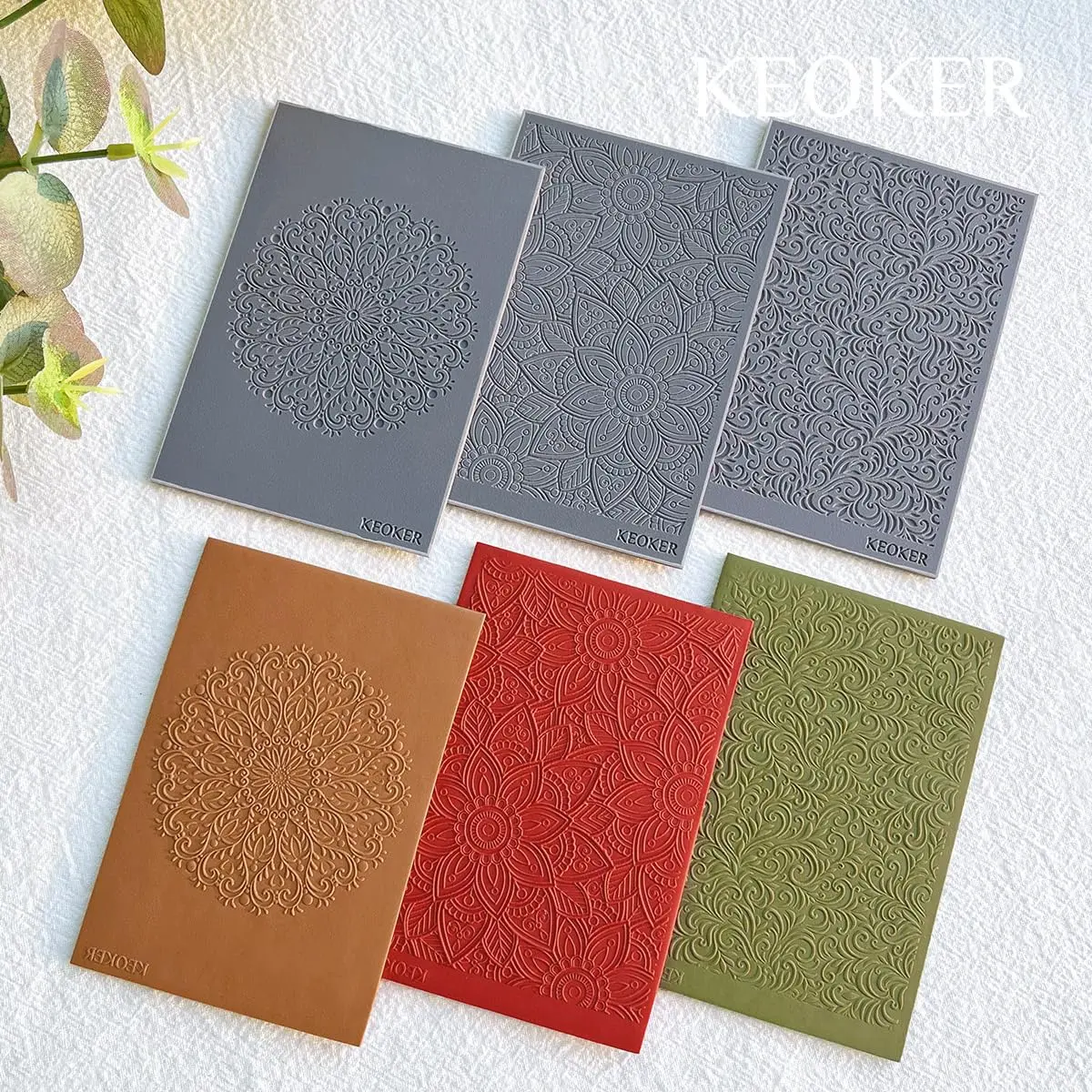Keoker Boho Texture Sheets Set | Polymer Clay Texture Mat for Jewelry & Crafts (1-3) - view 5