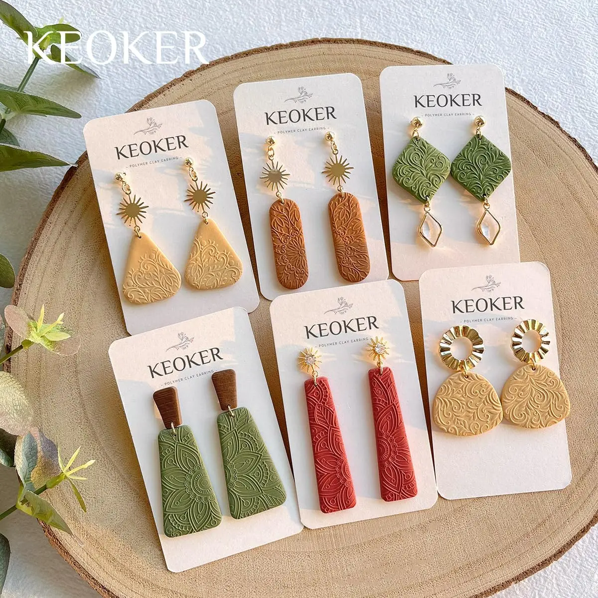 Keoker Boho Texture Sheets Set | Polymer Clay Texture Mat for Jewelry & Crafts (1-3) - view 6