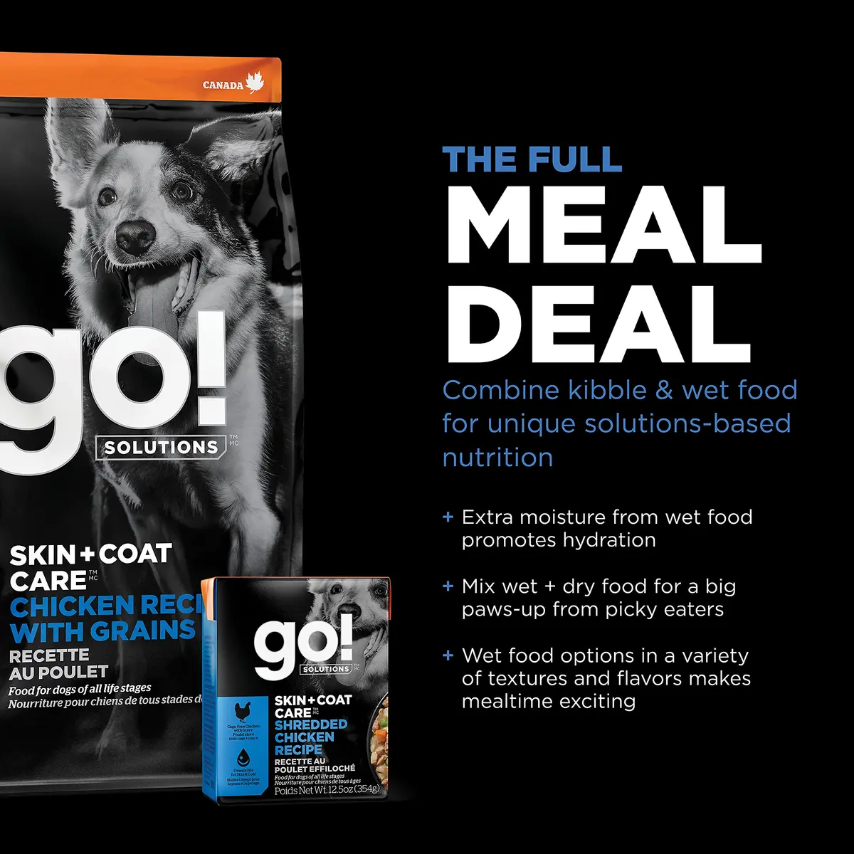 Go! Solutions Skin + Coat Care Chicken Dry Dog Food, 22 lb | Supports Healthy Skin & Shiny Coat - view 7