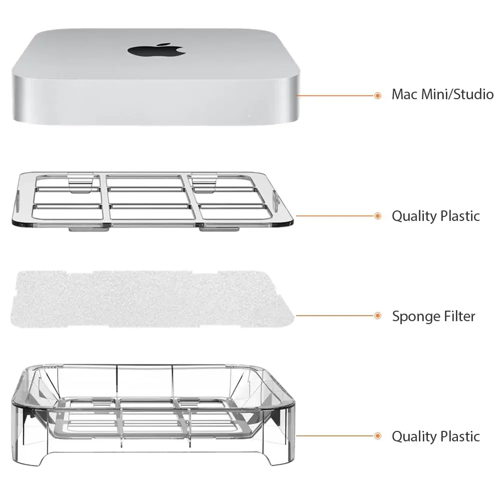 IFCASE Clear Engine Air Filter Stand for Mac Studio & Mac Mini | 19.7cm x 19.7cm x 3.9cm - view 8