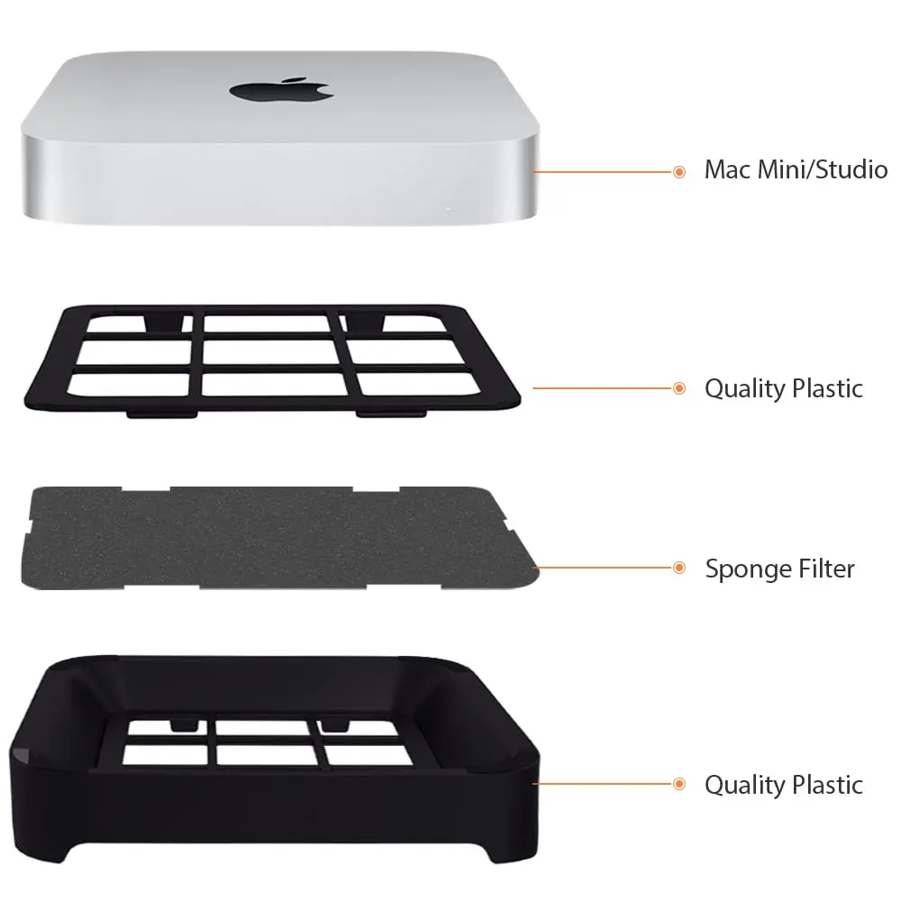 IFCASE Black Engine Air Filter Stand for Mac Studio & Mac Mini | 19.7cm (7.76 in) Width - view 8