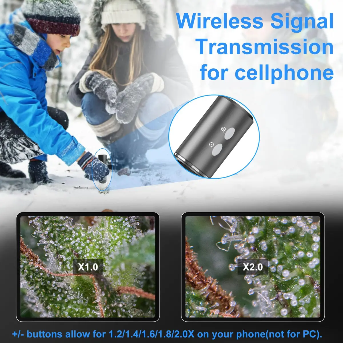 Ninyoon 4K WiFi Microscope with Upgraded Stand, 50-1000X USB Digital Microscope for iPhone, Android, PC | HD Endoscope Camera with Wide Angle & Long Focal Length - view 3