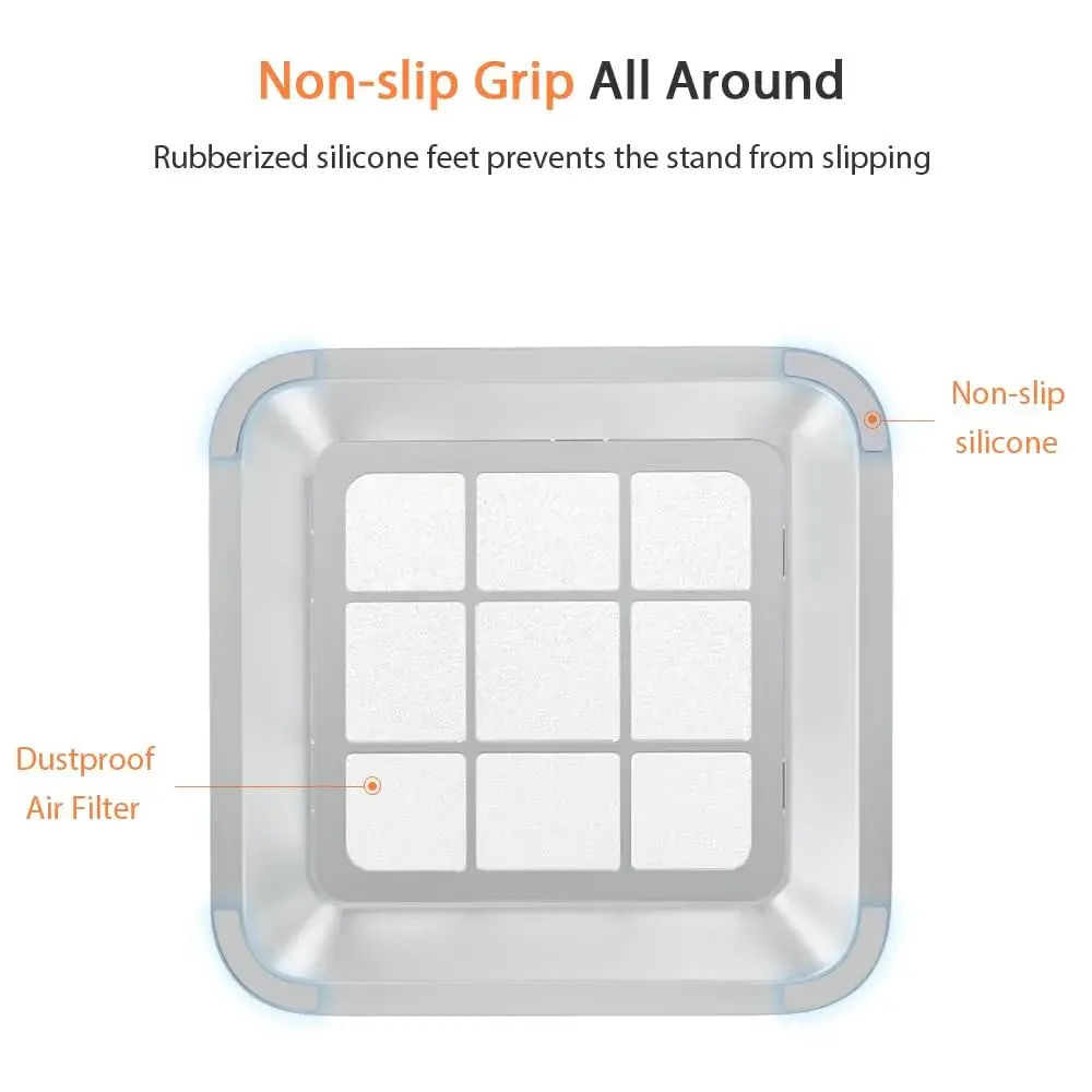 IFCASE Silver Engine Air Filter Stand for Mac Studio & Mac Mini | 7.76 inches (19.7 cm) - view 2