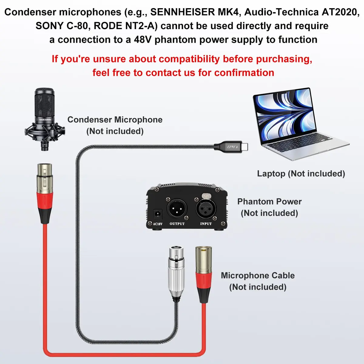 J&D USB C to XLR Microphone Audio Cable, Braided 9.8 Feet | High Fidelity Studio-Grade Sound - view 3