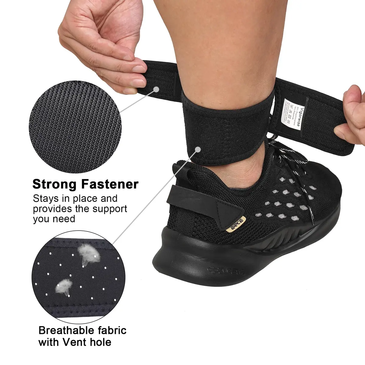 Vigorwise Achilles Tendonitis Brace 2PCS | Adjustable Achilles Strap for Support & Recovery - view 4