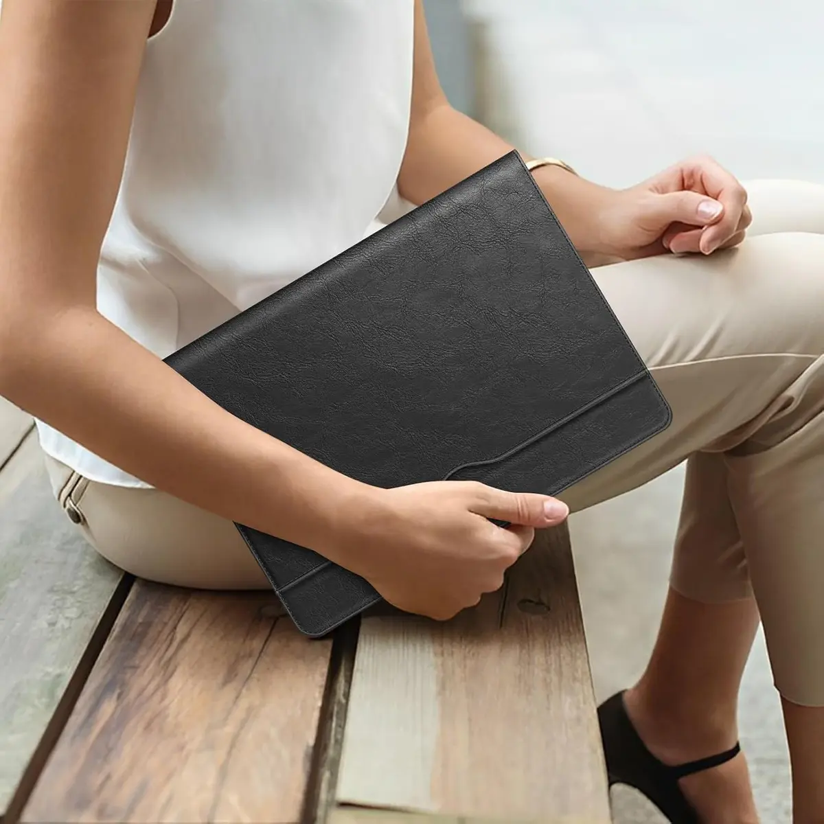 FINTIE Sleeve Case for 12.4 inch Microsoft Surface Laptop Go 3/2/1 | Soft Faux Leather, Microfiber Lining, Bright Colors - view 7