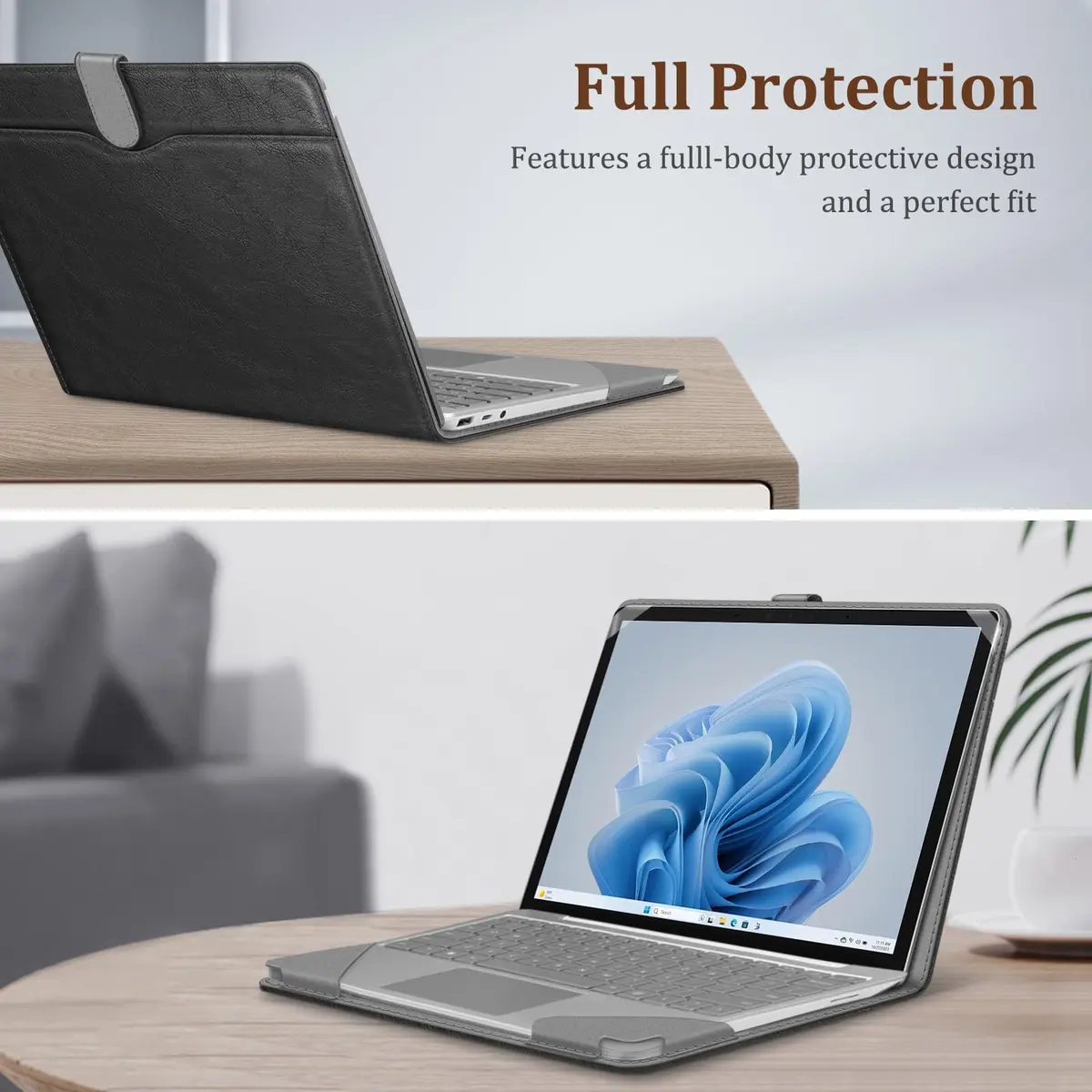 FINTIE Sleeve Case for 12.4 inch Microsoft Surface Laptop Go 3/2/1 | Soft Faux Leather, Microfiber Lining, Bright Colors - view 3