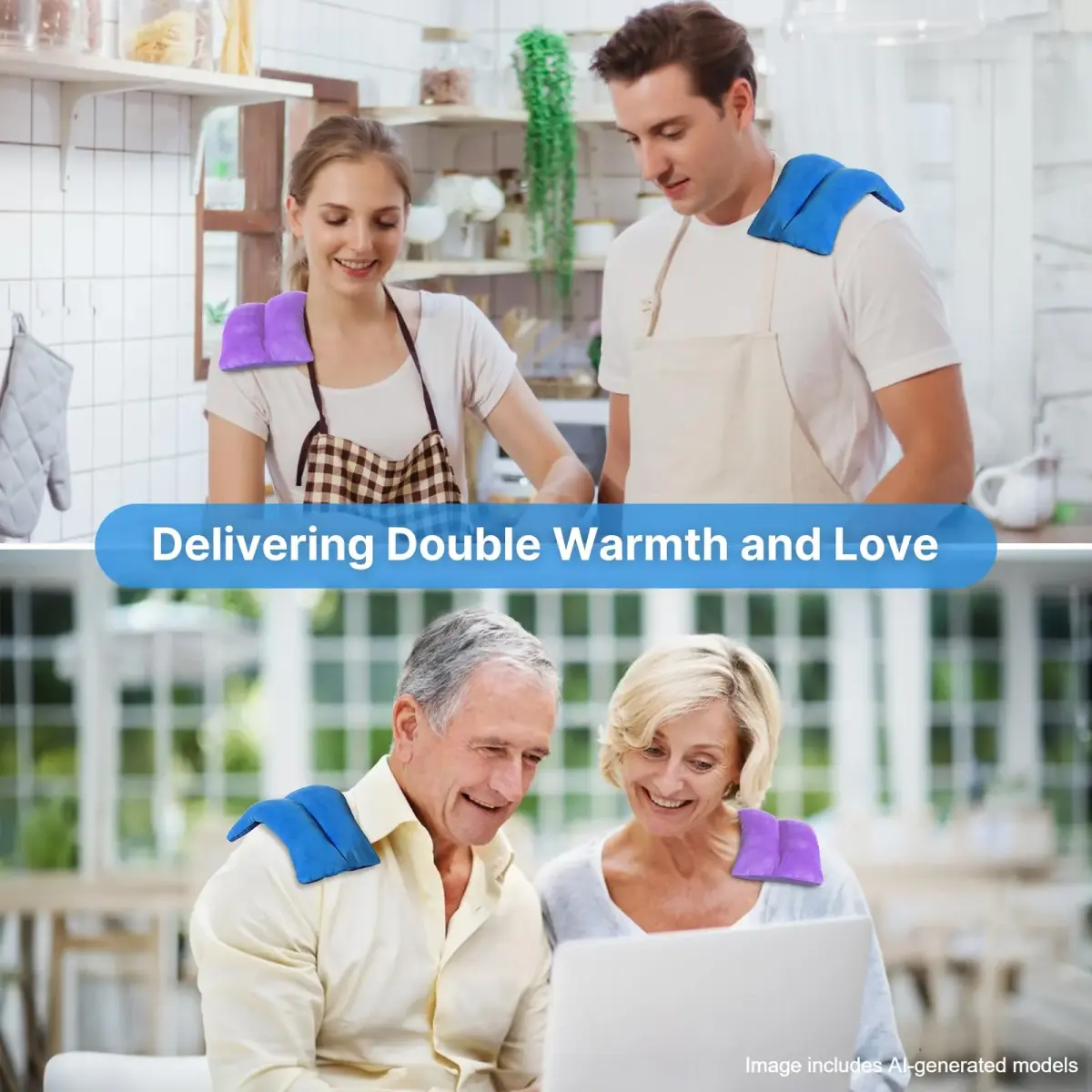 Atsuwell Microwave Heating Pad for Neck Shoulder Pain Relief, 2 Packs | Moist Heat Therapy for Stress & Cramps - view 7