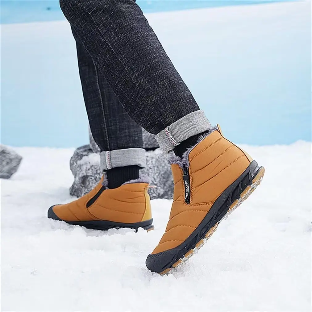 Jakcuz Men’s Winter Ankle Snow Boots, Brown, Size 10.5 | Warm, Non-Slip & Stylish for Cold Weather - view 7