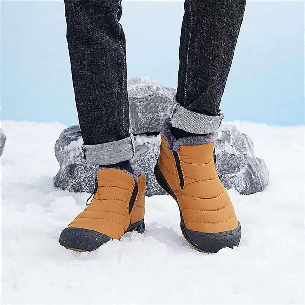 Jakcuz Men’s Winter Ankle Snow Boots, Brown, Size 10.5 | Warm, Non-Slip & Stylish for Cold Weather - view 3