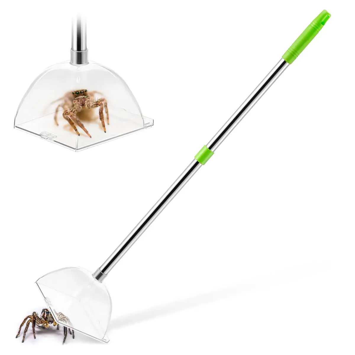Saillong Long Handle Spider Catcher with 80 cm Reach | Humane Insect & Fly Trap for Indoor Use - main product image