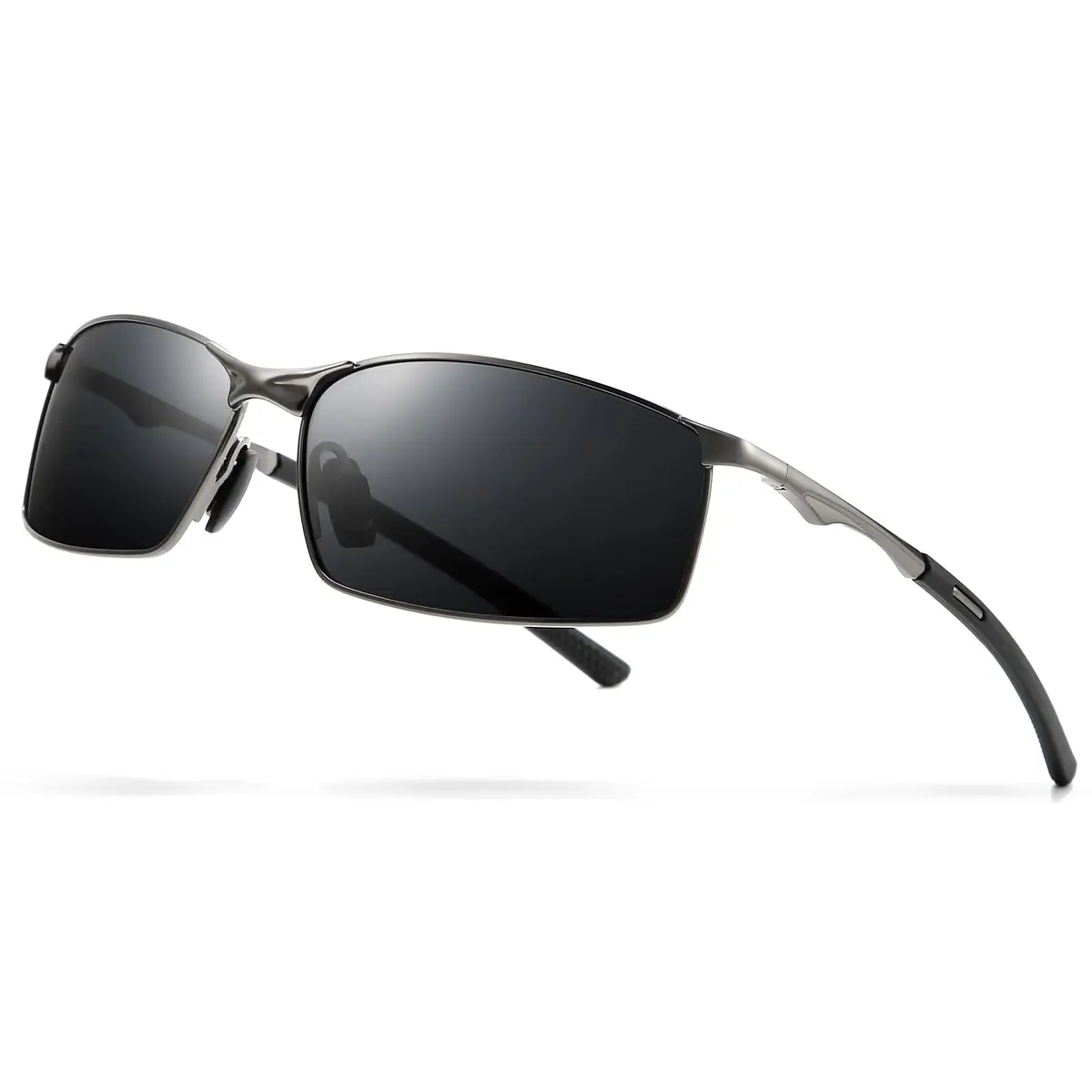 SUNGAIT SGT559-QH Polarized Sunglasses Men Rectangular Metal Frame with Spring Hinge | Stylish & Durable - main product image