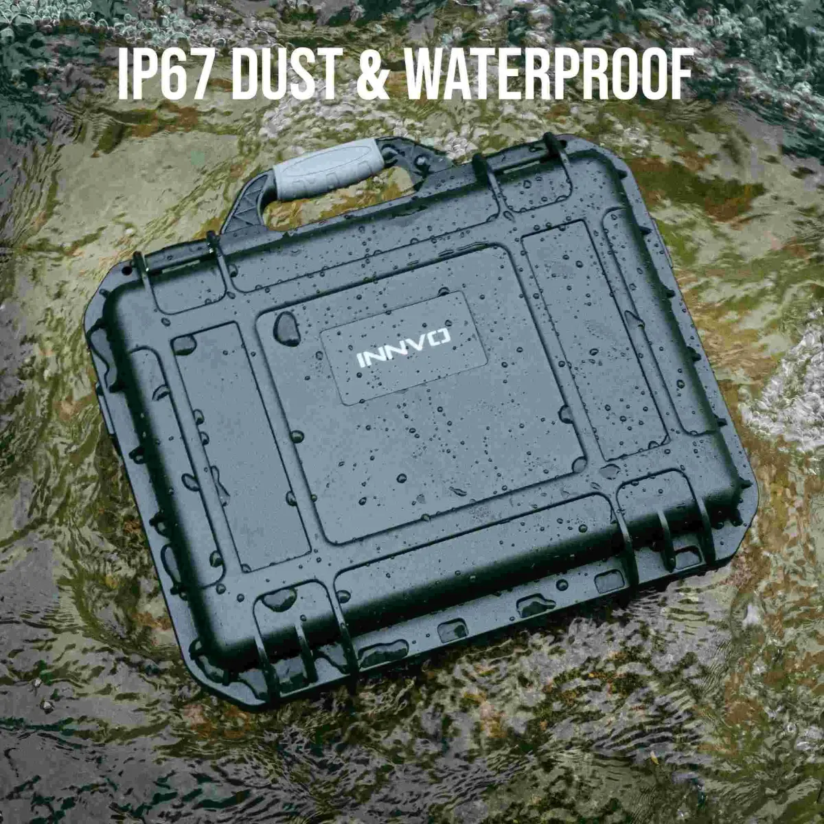 INNVO Waterproof Hard Case for DJI Mini 3 / Mini 4 Pro Fly More Combo | IP67 Rated, 7L Capacity, Black - view 3