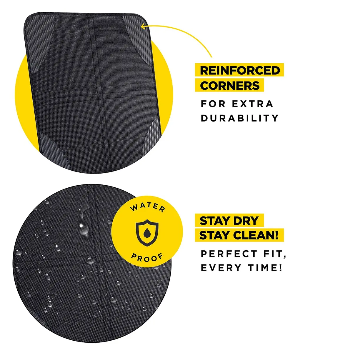 lebogner Car Seat Protector for Baby and Child | Thick Padded, Non-Slip Cover with 2 Mesh Pockets (1 Pack) - view 6