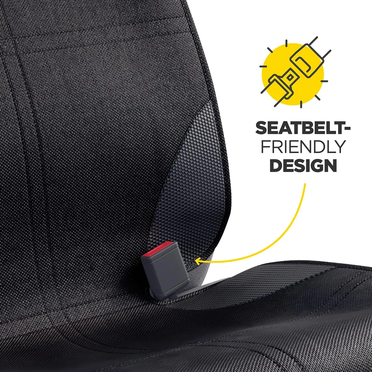 lebogner Car Seat Protector for Baby and Child | Thick Padded, Non-Slip Cover with 2 Mesh Pockets (1 Pack) - view 4
