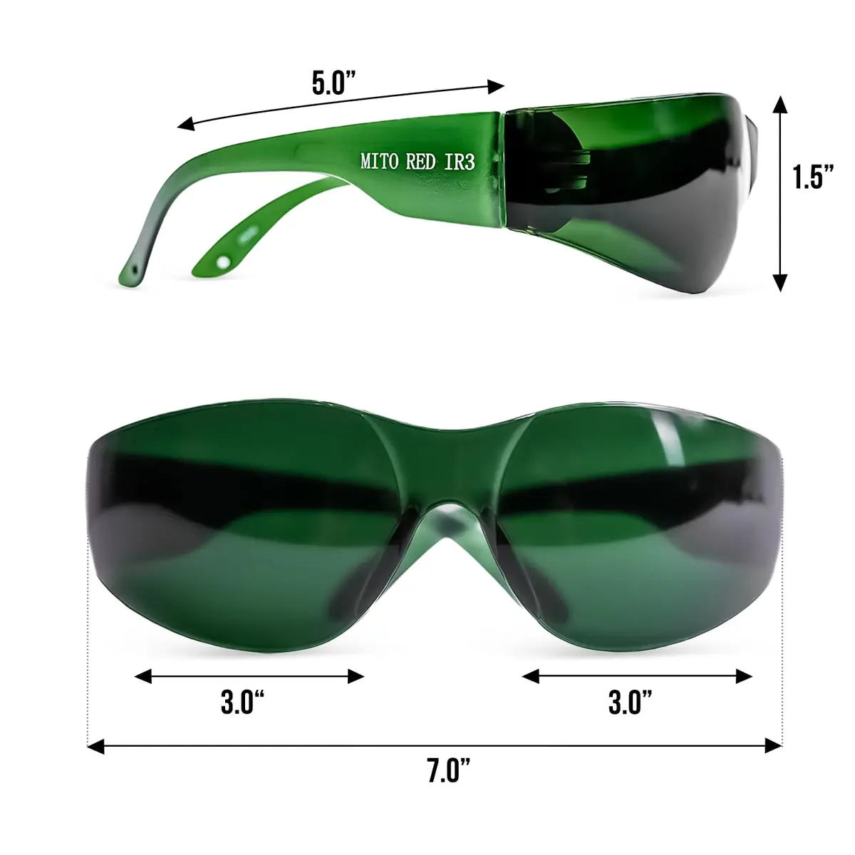 Mito Red Light Red Light Therapy Glasses IR3 Dark | Eye Protection for Infrared & Near-Infrared Light - view 4
