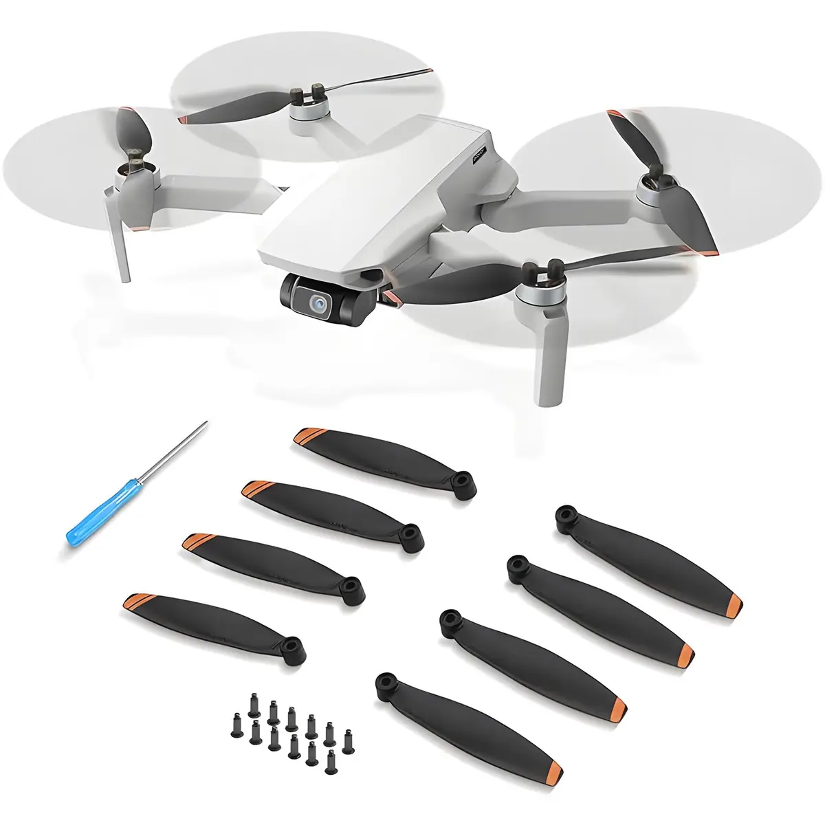 Tosiicop Orange 24pcs Toy Drone Propellers | Low Noise, Quick-Release, 4726FM Series - view 3