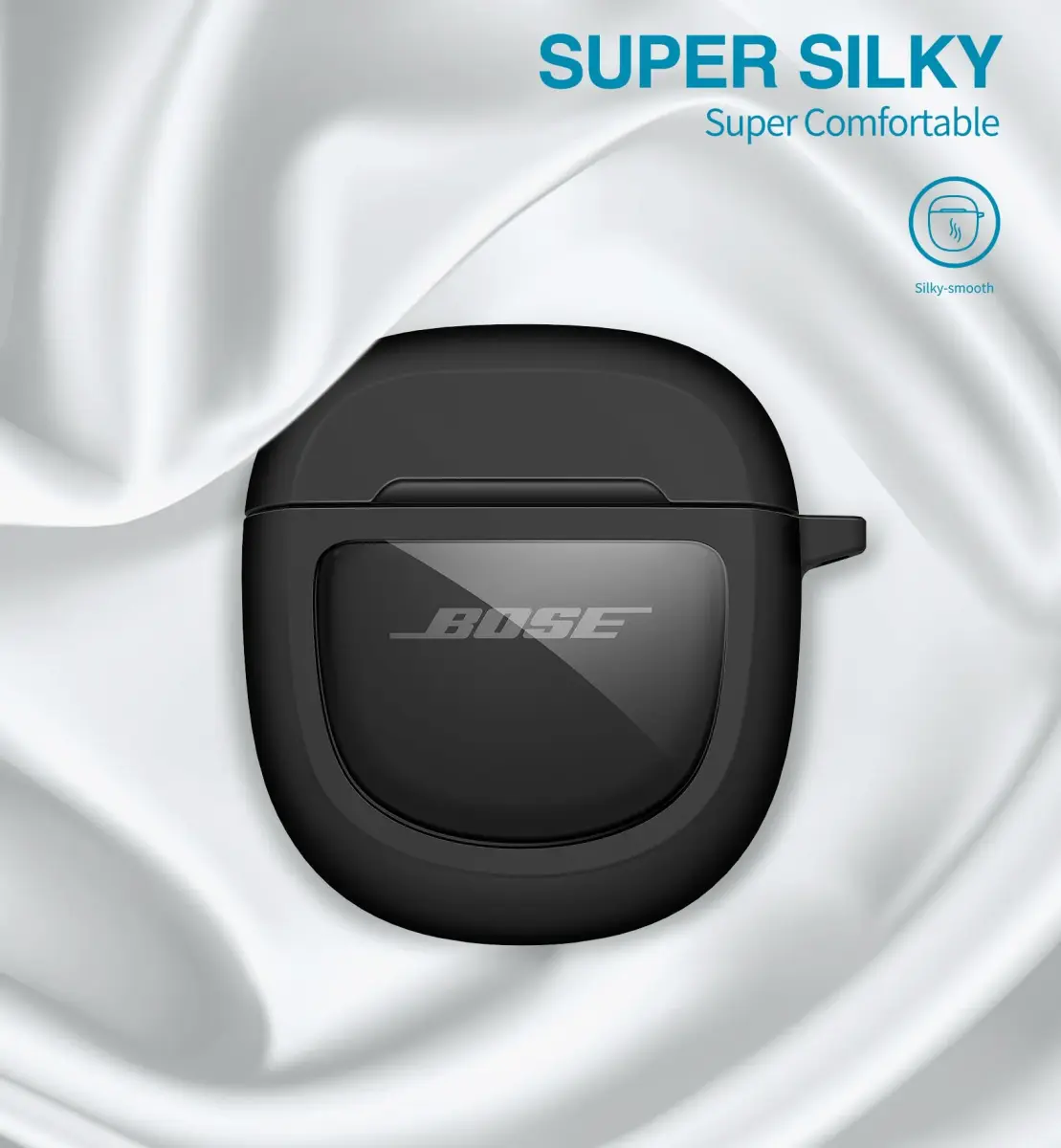SURITCH Black Protective Case for Bose QuietComfort Earbuds II & Ultra | 7.3cm (2.87in) - view 4