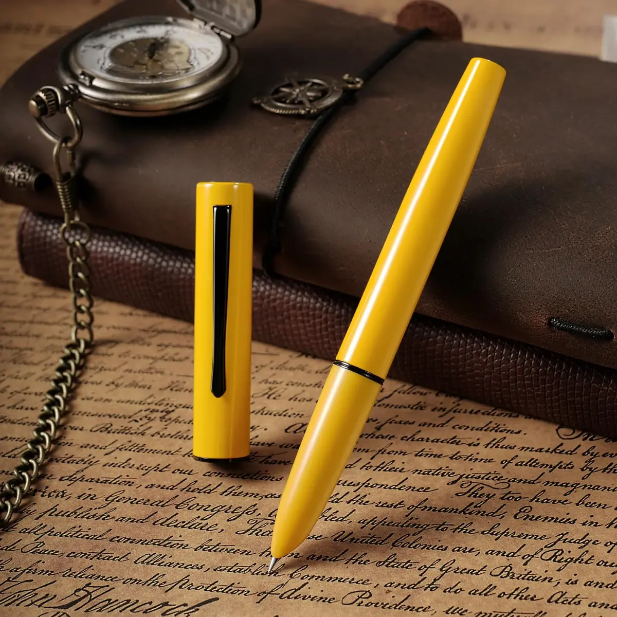 HONG DIAN C1 Fountain Pen Extra Fine Nib 0.4mm (140mm) | Smooth Writing Metal Pen with Converter - view 4