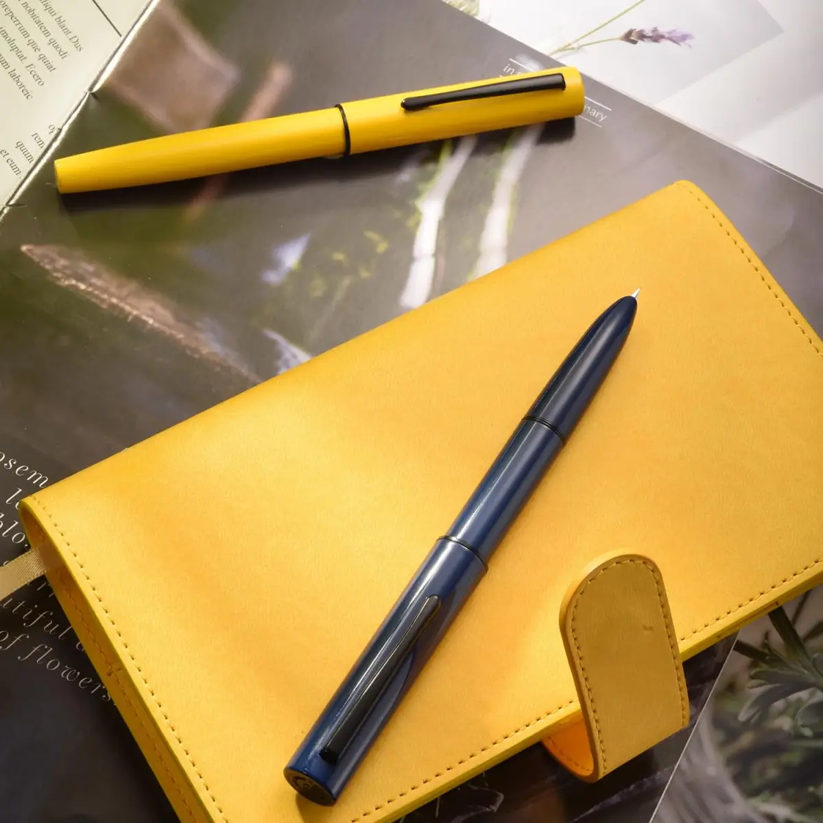 HONG DIAN C1 Fountain Pen Fine Nib, Dark Blue & Classic Retro Design Metal Pen with Ink Converter | Smooth Ink Flow Writing Instrument - view 8