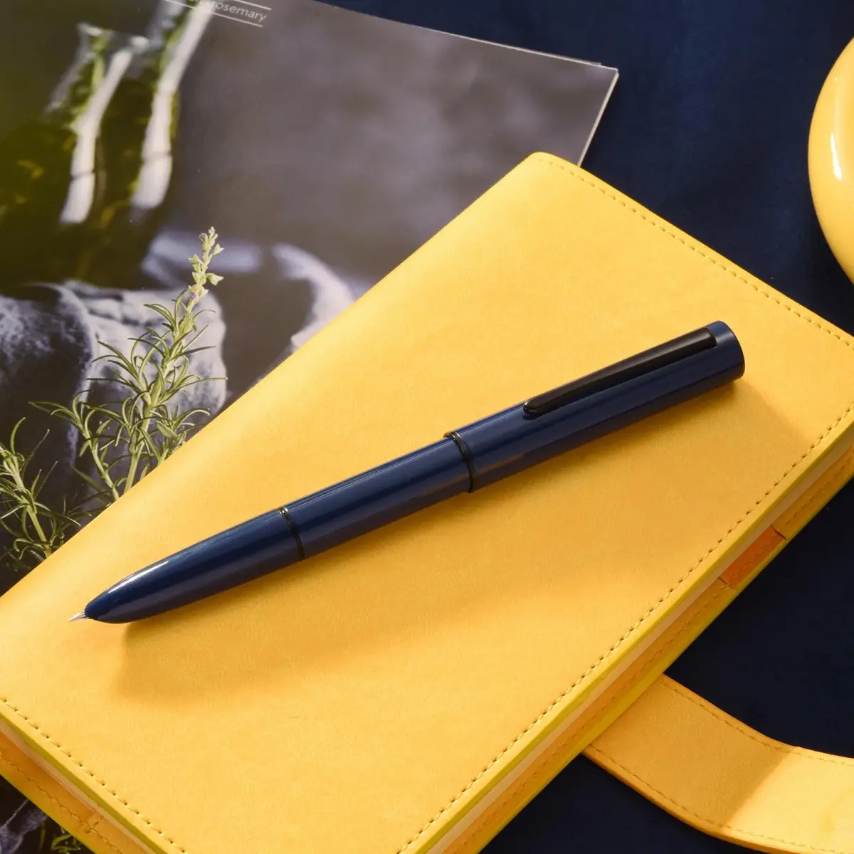 HONG DIAN C1 Fountain Pen Fine Nib, Dark Blue & Classic Retro Design Metal Pen with Ink Converter | Smooth Ink Flow Writing Instrument - view 2