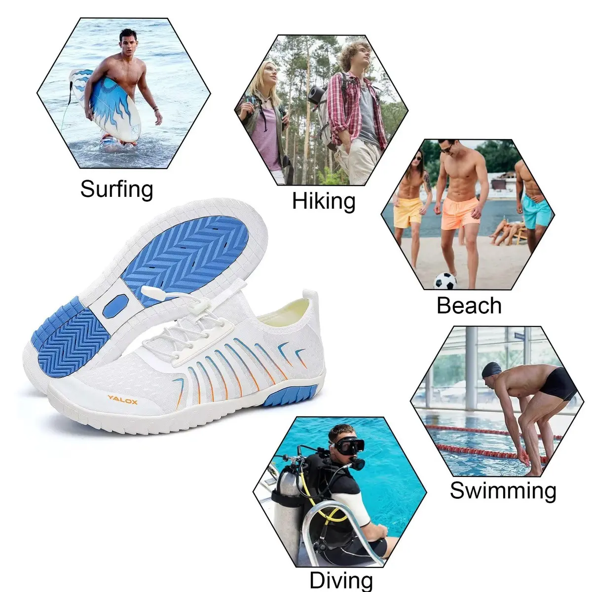 YALOX Water Shoes Men Women | Quick-Dry, Non-Slip, Lightweight for Water Sports - view 6