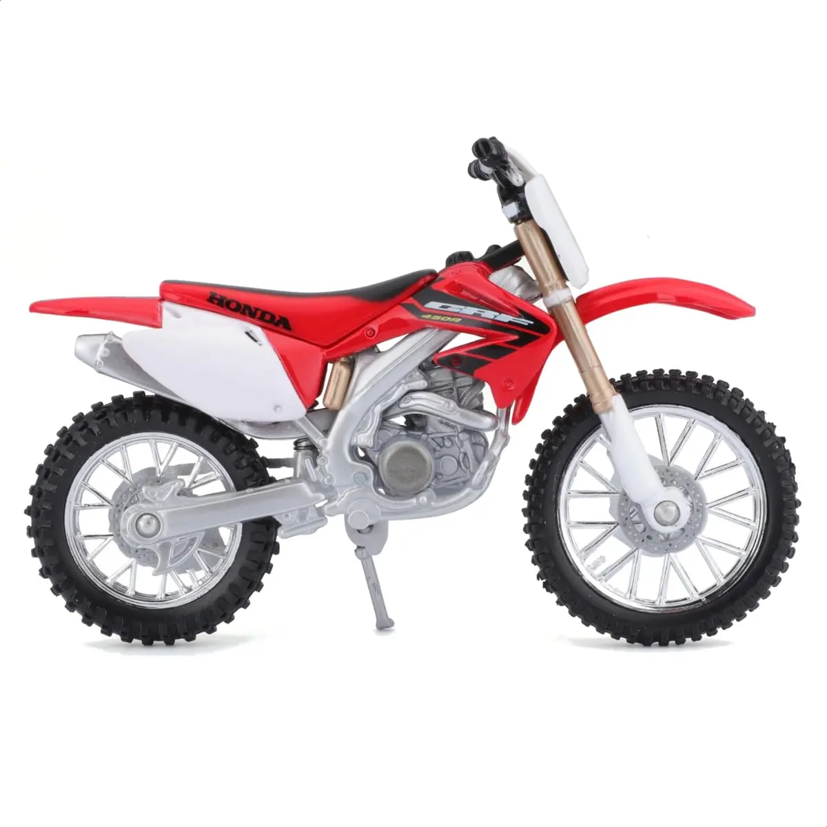 Bburago Honda CRF450 Motorbike 1:18 Scale Red | Detailed Die-Cast Replica Collectible Model - view 6