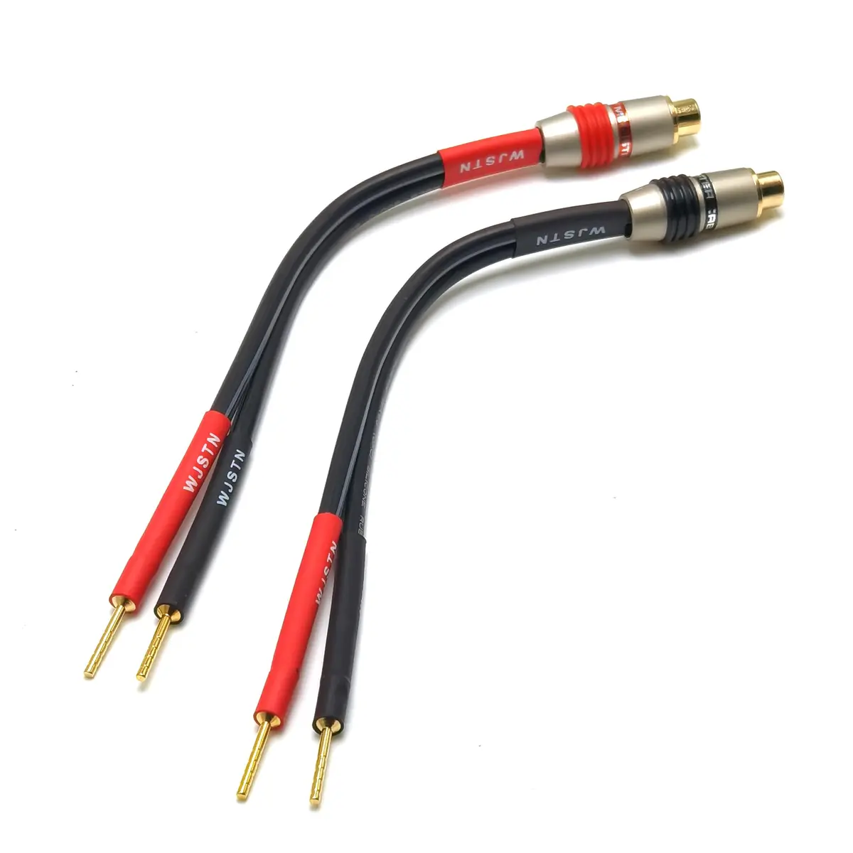 WJSTN RCA to 2mm Pin Banana Plug Adapter 6 inches | High-Quality Audio Connector for Home & Car - view 4