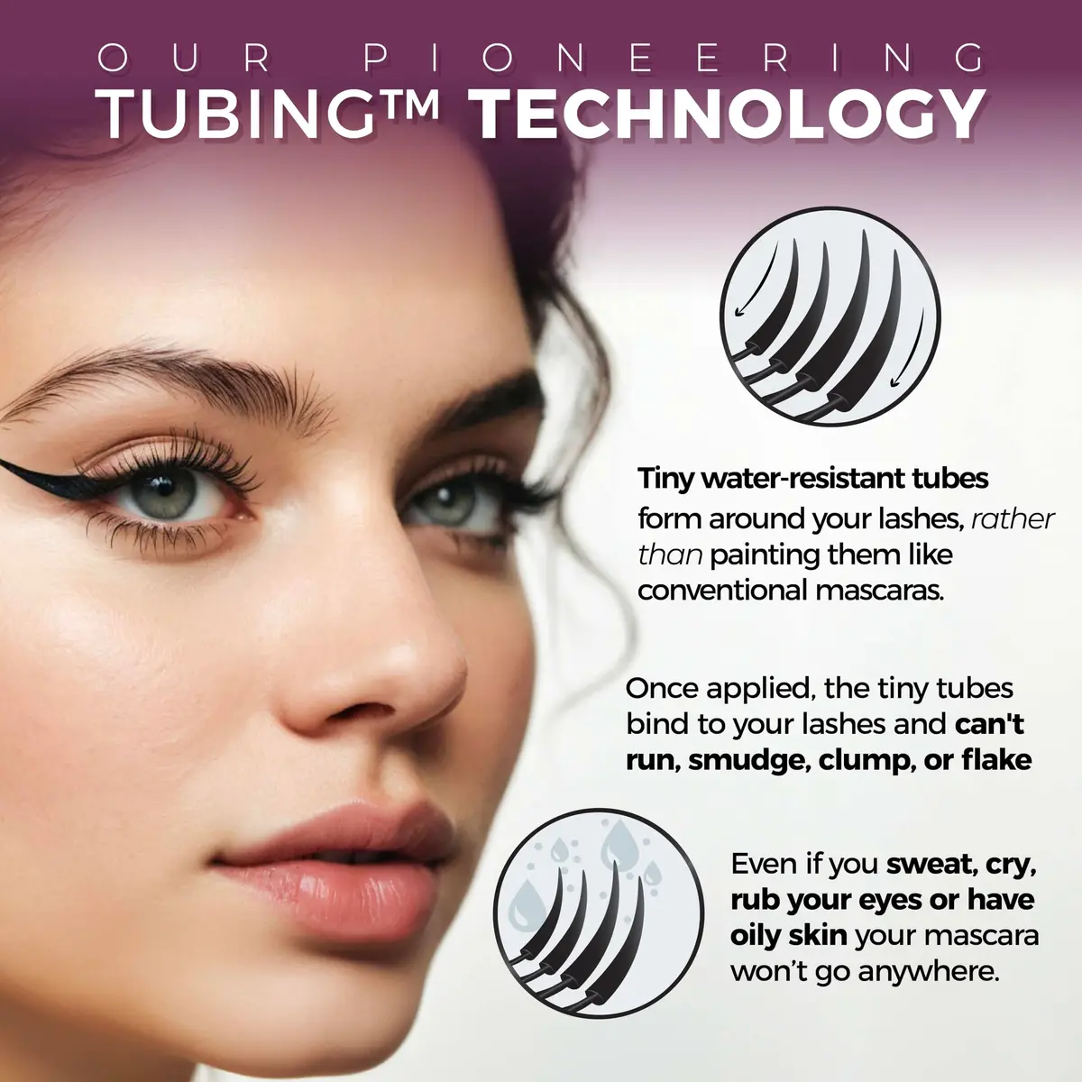 blinc UltraVolume Tubing Mascara, Dark Brown | Buildable, Smudge-Proof & Water-Resistant - view 7